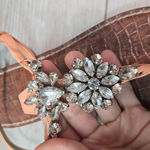 Sam Edelman Womens Grayson T strap Reisterstone Leather Sandals Flats shoes sz 7 - Picture 13 of 14